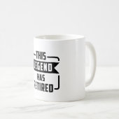 de legende heeft T-Shirt gepensioneerd Koffiemok (Voorkant rechts)