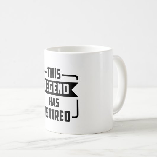 de legende heeft T-Shirt gepensioneerd Koffiemok (Voorkant rechts)