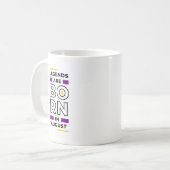 De legende is geboren in augustus koffiemok (Voorkant links)