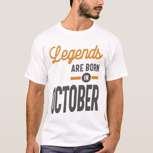 De legende is geboren in oktober 2003 t-shirt (Voorkant)