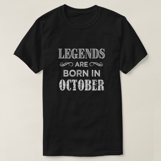 De legende is geboren in oktober mannen shirt (Design voorkant)