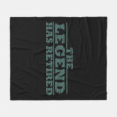 De legende is gestopt met grappig pensioen fleece deken (Voorkant (Horizontaal))