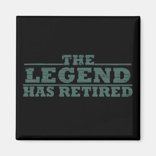 De legende is gestopt met grappig pensioen magneet (Voorkant)