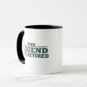 De legende is gestopt met grappig pensioen mok (Voorkant links)