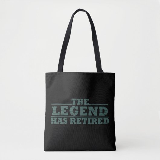 De legende is gestopt met grappig pensioen tote bag (Voorkant)