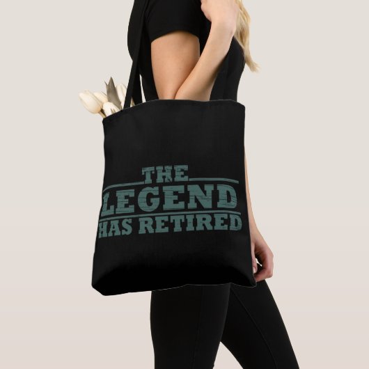 De legende is gestopt met grappig pensioen tote bag (Dichtbij)