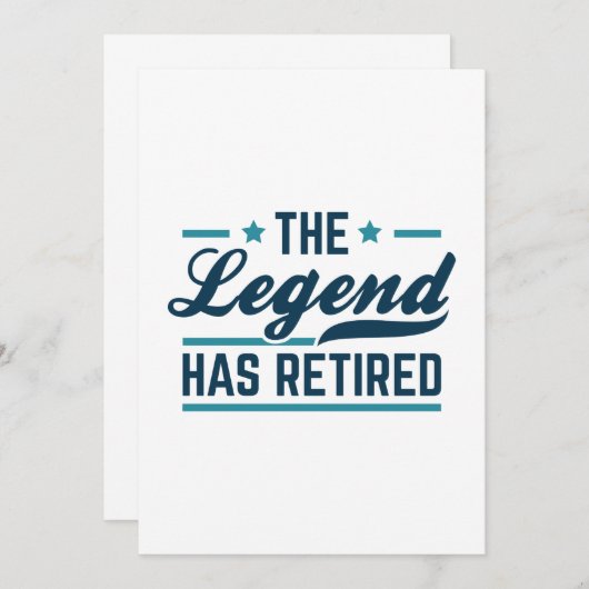 De legende is in ruste bedankkaart (Voorkant / Achterkant)