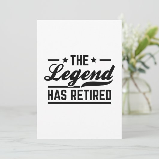 De legende is in ruste bedankkaart (Staand voorkant)