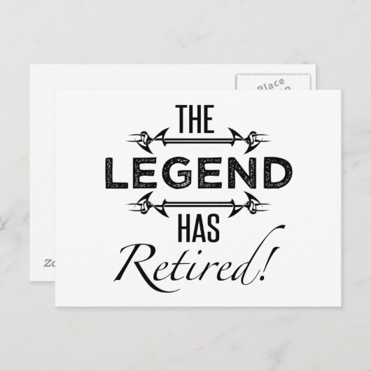 De legende is in ruste briefkaart (Voorkant / Achterkant)