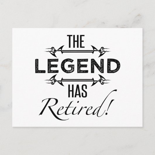 De legende is in ruste briefkaart (Voorkant)