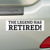 De legende is in ruste bumpersticker (Op auto)