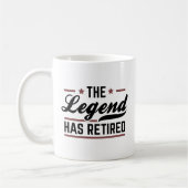 De legende is in ruste koffiemok (Links)