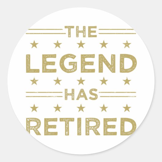 De legende is in ruste ronde sticker (Voorkant)