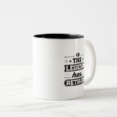 De legende is in ruste tweekleurige koffiemok (Voorkant rechts)