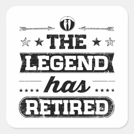 De legende is in ruste vierkante sticker (Voorkant)