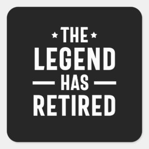 De Legende is in ruste Vierkante Sticker