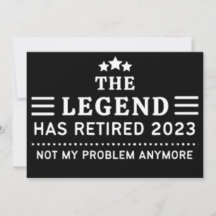 De legende is met pensioen 2023 Niet meer mijn pro Feestdagenkaart