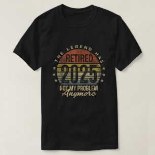 De Legende Is Met Pensioen 2025 Grappig Pensioen 2 T-shirt