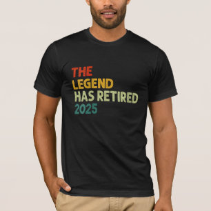 De Legende is met Pensioen 2025 Vintage Pensioen 2 T-shirt