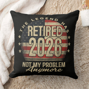 De legende is met pensioen 2026 Grappig  Kussen