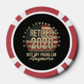 De legende is met pensioen 2026 Grappig Poker Chips (Achterkant)
