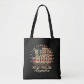 De Legende Is Met Pensioen 2026 Grappig Tote Bag (Voorkant)