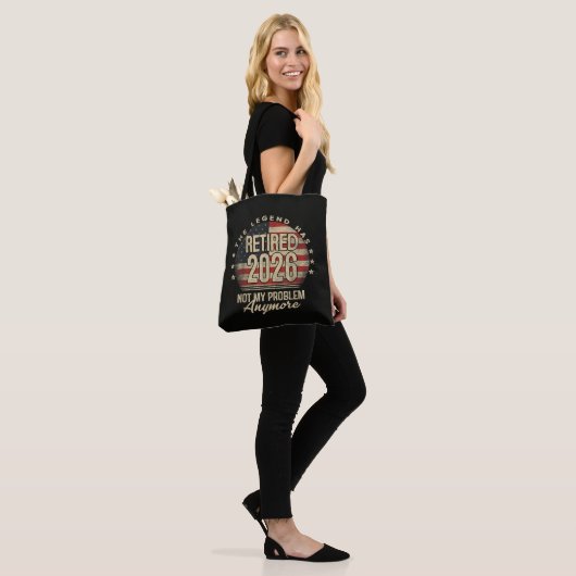 De Legende Is Met Pensioen 2026 Grappig Tote Bag (Op model)