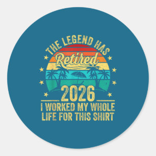 De Legende Is Met Pensioen 2026 Ik Heb Mijn Hele L Ronde Sticker