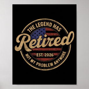 De legende is met pensioen 2026 Pensionering voor Poster