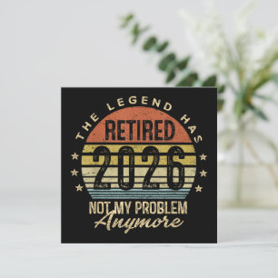 De legende is met pensioen 2026 Retro Sunset Grafi Kaart