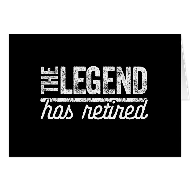 de legende is met pensioen gegaan (Voorkant Horizontaal)