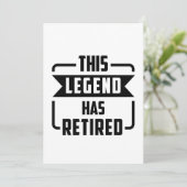 de legende is met pensioen gegaan bedankkaart (Staand voorkant)