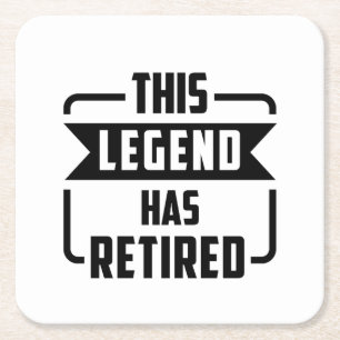 de legende is met pensioen gegaan kartonnen onderzetters