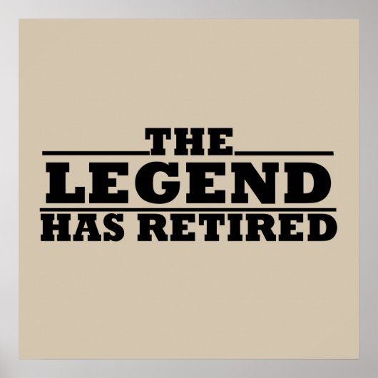 de legende is met pensioen gegaan poster (Voorkant)