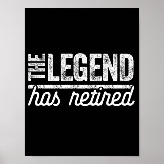 de legende is met pensioen gegaan poster (Voorkant)