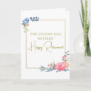 De legende is met pensioen Geschenk Kaart