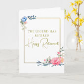 De legende is met pensioen Geschenk Kaart (Gele Bloem)