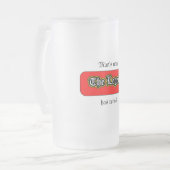 De legende is met pensioen matglas bierpul (Voorkant links)