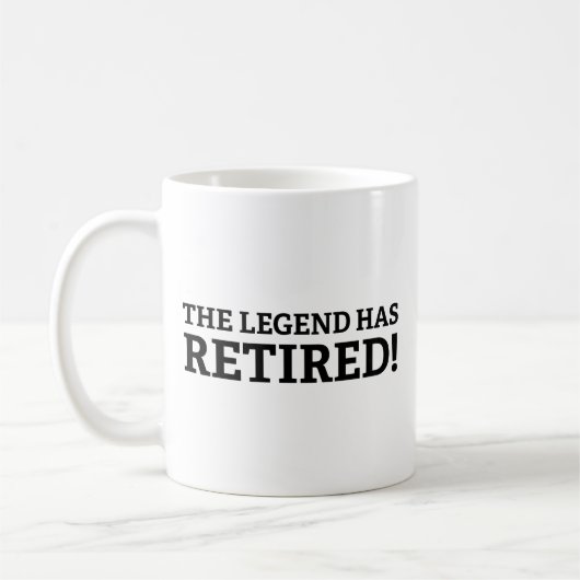 De legende is met pensioen mok (Links)