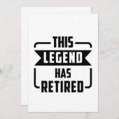 de legende is met pensioen T-Shirt Kaart (Voorkant / Achterkant)