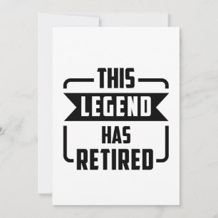 de legende is met pensioen T-Shirt Kaart