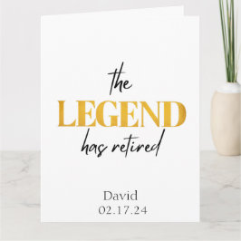 De legende is met pensioen, Zwart en Goud Kaart