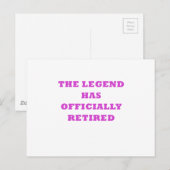 De legende is officieel in ruste briefkaart (Voorkant / Achterkant)