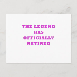 De legende is officieel in ruste briefkaart