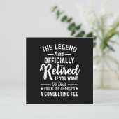 De legende is officieel met pensioen als je wilt bedankkaart (Staand voorkant)