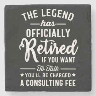 De legende is officieel met pensioen als je wilt stenen onderzetter