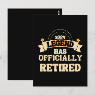 De legende is officieel met pensioen gegaan briefkaart