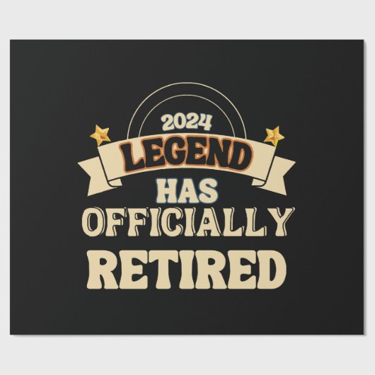 De legende is officieel met pensioen gegaan cadeaupapier (Vlak)