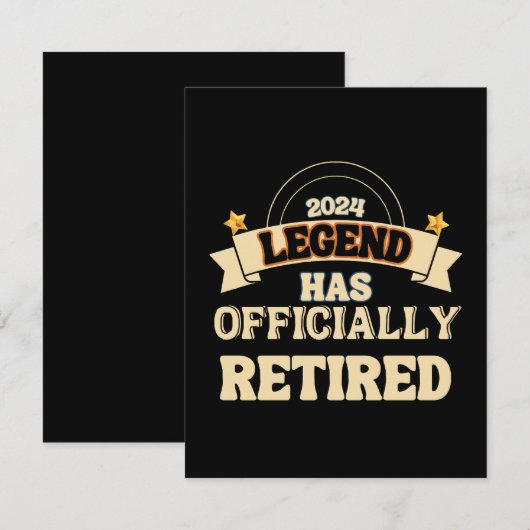 De legende is officieel met pensioen gegaan informatiekaartje (Voorkant / Achterkant)