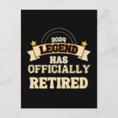 De legende is officieel met pensioen gegaan informatiekaartje (Voorkant)